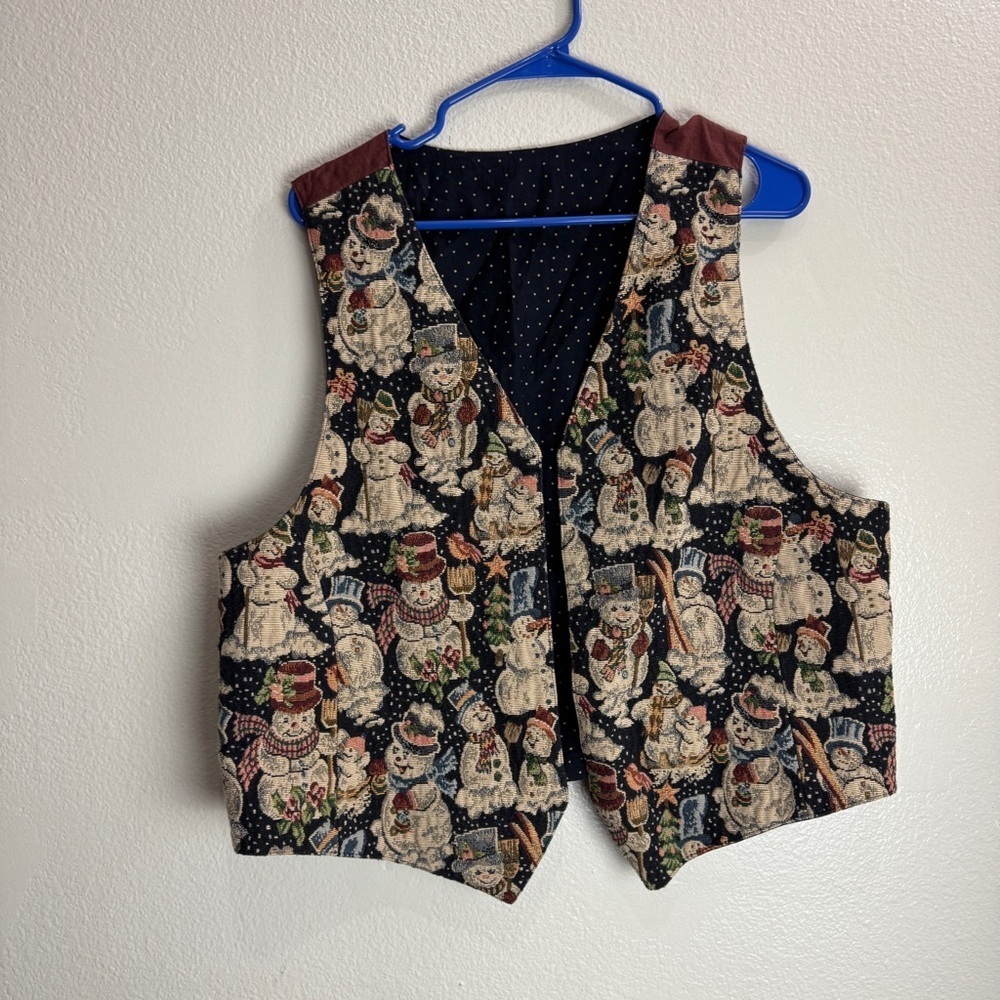 Christmas Snowman Vintage Vest Y2K